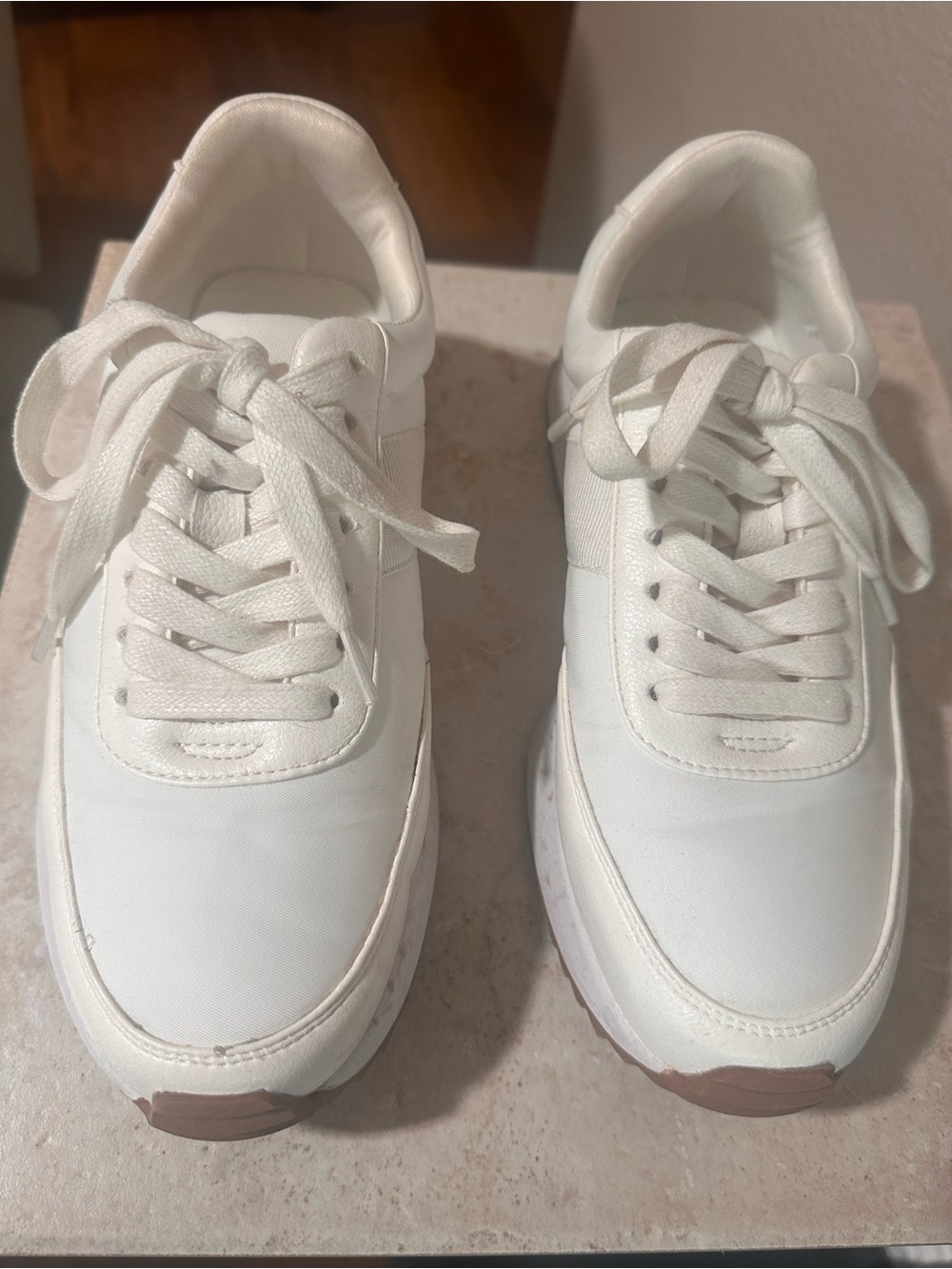 DV by Dolce Vita White Platform Lace-Up Sneakers